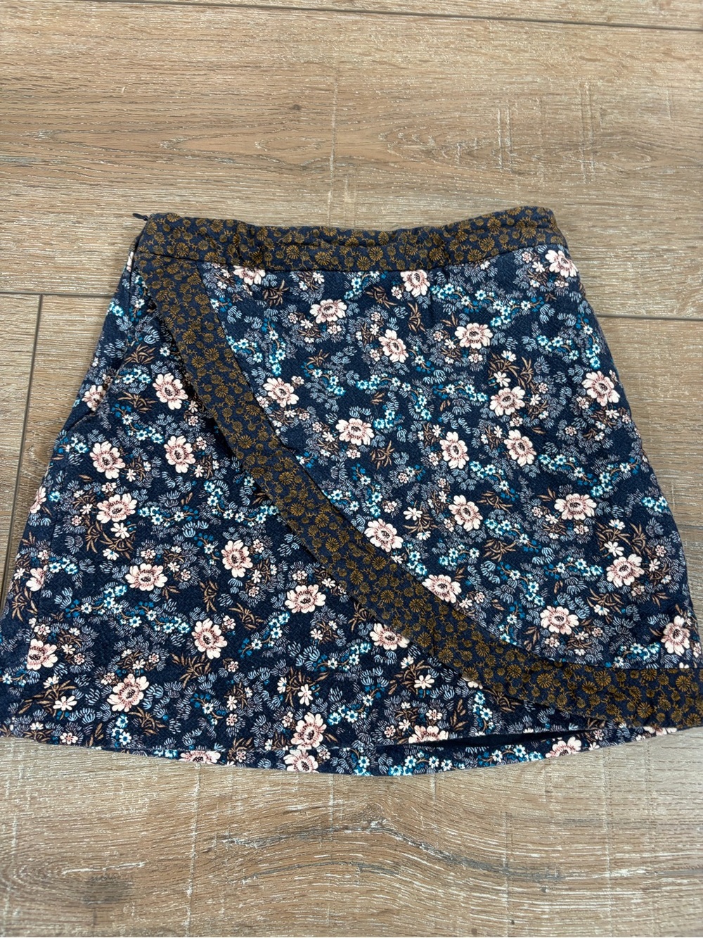 Zara Girls Floral Wrap Skirt Size 10 140 Lined